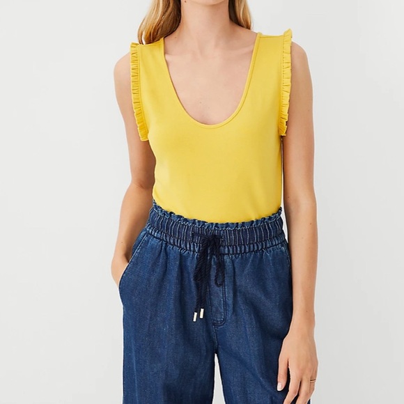 Ann Taylor Tops - Ann Taylor Ruffle Trim Tank Size L